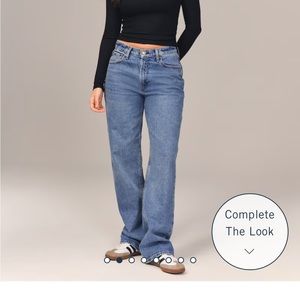 Abercrombie & Fitch Curve Love 90s Low Rise Baggy Jeans